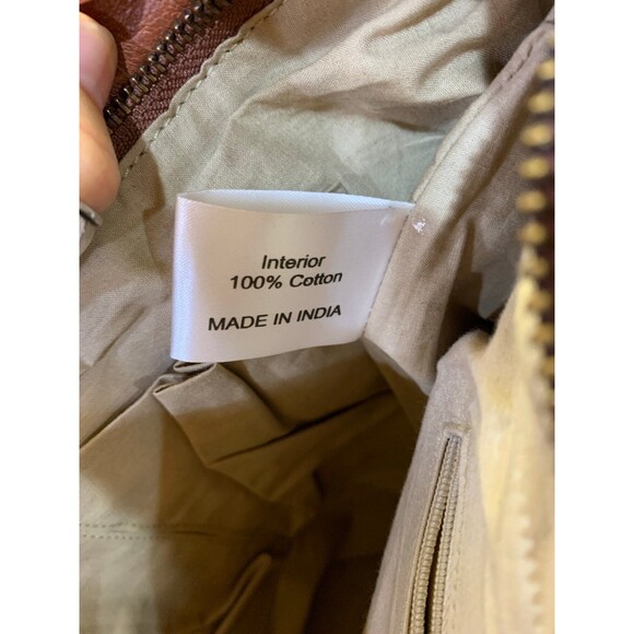 HTF Sundance Mo & Co Villa Cimbrone Quilted Floral Brown Leather Shoulder Bag - Picture 9 of 11